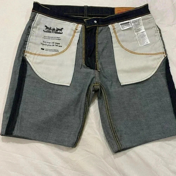 Levi’s women’s bermuda blue cropped denim western casual Gorpcore summer shorts - Picture 6 of 9